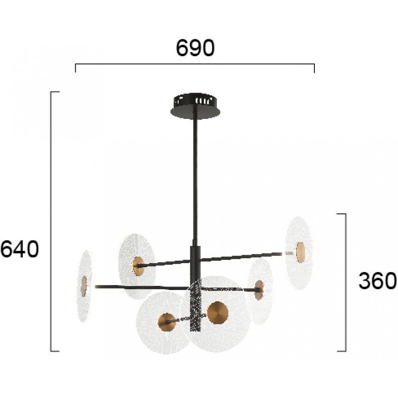 ПЕНДЕЛ SUN LED МОДУЛ 14W CLEAR / BLACK/BRONZE IP20