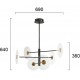 ПЕНДЕЛ SUN LED МОДУЛ 14W CLEAR / BLACK/BRONZE IP20