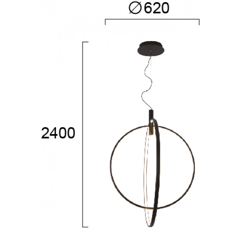 ВИСЯЩО СВЕТИЛО STEP LED МОДУЛ 43W 3000K