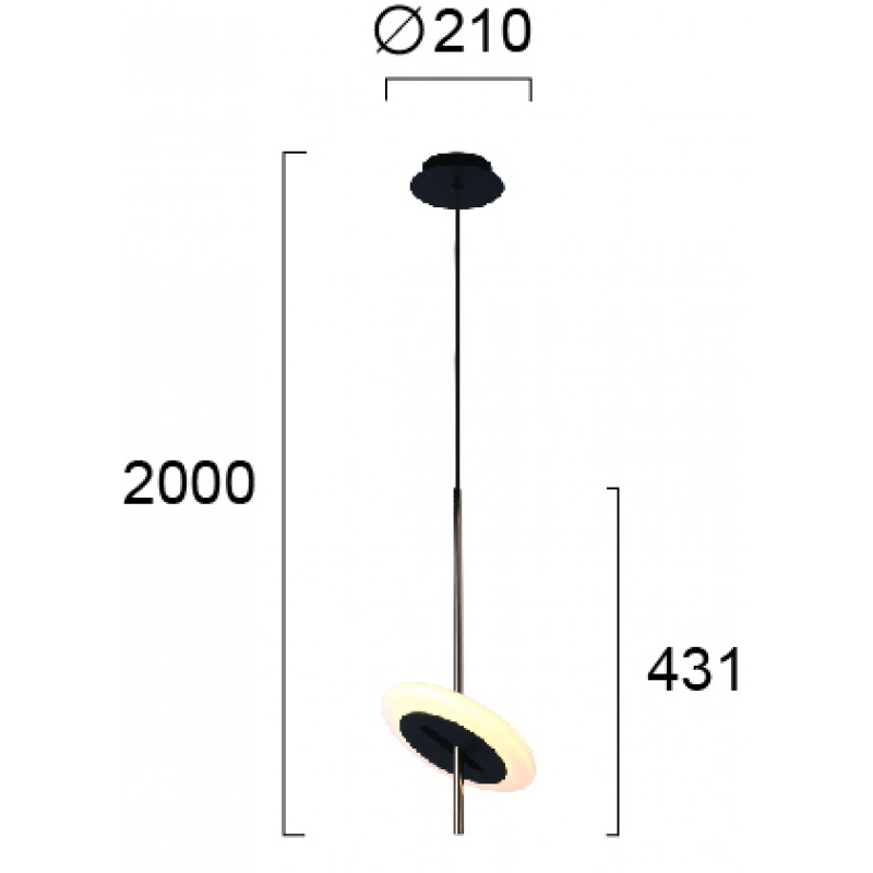 ПЕНДЕЛ ARIANA LED 7W ЧЕРЕН ПЕНДЕЛ ARIANA LED 7W ЧЕРЕН