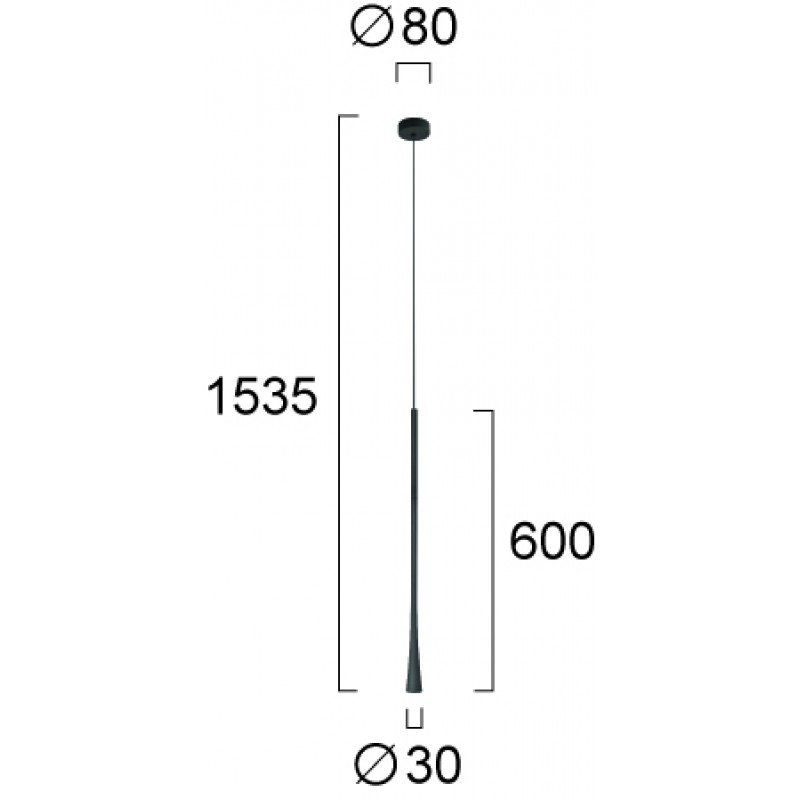 ВИСЯЩА ЛАМПА BLACK FOX LED 6,3W ЧЕРЕН