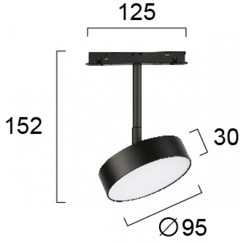 МАГНИТЕН РЕЛСОВ СПОТ LED МОДУЛ 13W ЧЕРЕН МАГНИТЕН РЕЛСОВ СПОТ LED МОДУЛ 13W ЧЕРЕН
