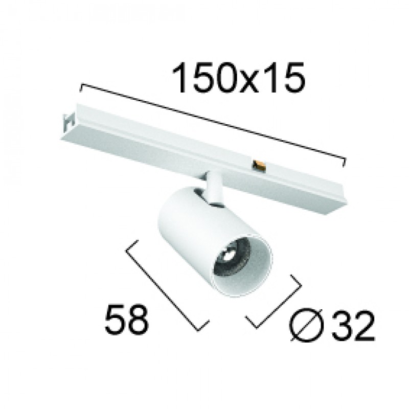 TRACKSPOT 5W БЯЛ СЛИМ МАГНИТЕН LED МОДУЛ TRACKSPOT 5W БЯЛ СЛИМ МАГНИТЕН LED МОДУЛ