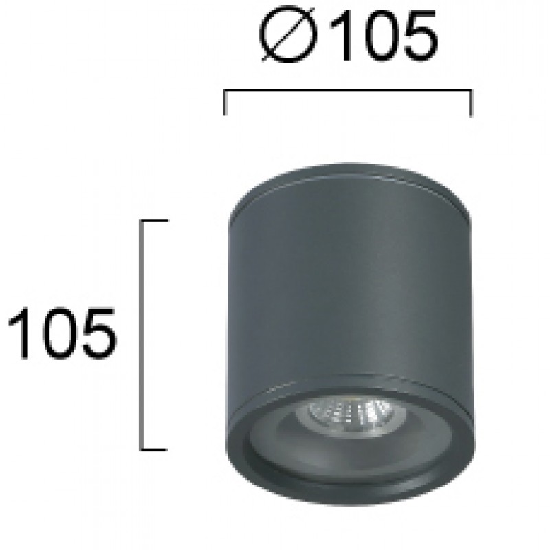 ПЛАФОН DARK GREY CALISTA GU10 ПЛАФОН DARK GREY CALISTA GU10