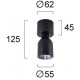 СПОТ ЧЕРЕН LOT LED МОДУЛ 7W 3000K 858 LM IP20 СПОТ ЧЕРЕН LOT LED МОДУЛ 7W 3000K 858 LM IP20