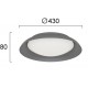 ПЛАФОН БРИТНИ LED 23W 3000K ТЪМНО СИВ
