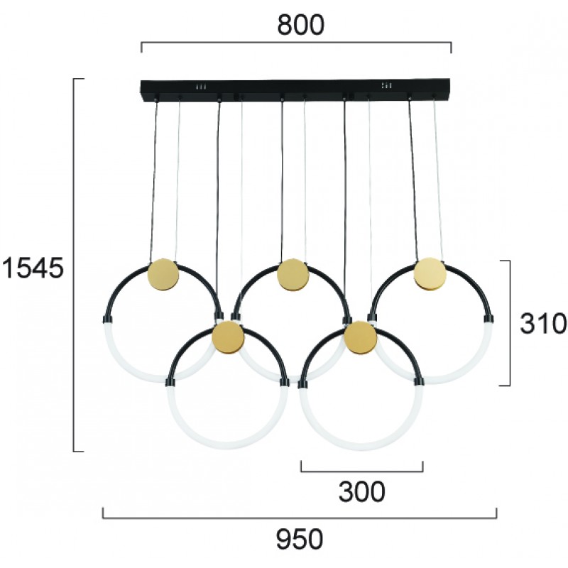 ПЕНДЕЛ BRIANA LED 45W 3000K ЧЕРЕН/БЯЛ/ЗЛАТЕН ПЕНДЕЛ BRIANA LED 45W 3000K ЧЕРЕН/БЯЛ/ЗЛАТЕН