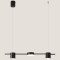 LIGHT FIXTURES HANGING TRIPLE LED 24W 75x150 BLACK 3CCT 144-10000