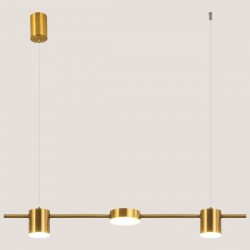 LIGHT FIXTURES HANGING TRIPLE LED 24W 75x150 GOLD 144-10001