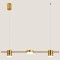 LIGHT FIXTURES HANGING TRIPLE LED 24W 75x150 GOLD 144-10001