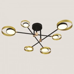 HANGING CEILING LIGHT DOUBLE LED 61W 3CCT 107x21 BLACK/GOLD 144-10010 HANGING CEILING LIGHT DOUBLE LED 61W 3CCT 107x21 BLACK/GOLD 144-10010