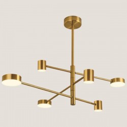 LIGHT FIXTURES HANGING SIX-LIGHT LED 36W 143x47 GOLD 144-10019 LIGHT FIXTURES HANGING SIX-LIGHT LED 36W 143x47 GOLD 144-10019