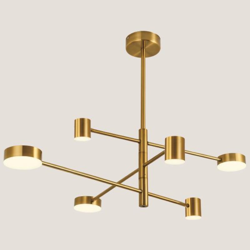 LIGHT FIXTURES HANGING SIX-LIGHT LED 36W 143x47 GOLD 144-10019 LIGHT FIXTURES HANGING SIX-LIGHT LED 36W 143x47 GOLD 144-10019