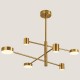 LIGHT FIXTURES HANGING SIX-LIGHT LED 36W 143x47 GOLD 144-10019 LIGHT FIXTURES HANGING SIX-LIGHT LED 36W 143x47 GOLD 144-10019