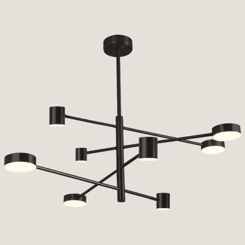LIGHT FIXTURES HANGING EIGHT-LIGHT LED 48W 143x56 BLACK 144-10022 LIGHT FIXTURES HANGING EIGHT-LIGHT LED 48W 143x56 BLACK 144-10022
