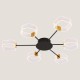 LIGHT FIXTURES HANGING SIX-LIGHT LED 60W 82x8 BLACK/ GOLD 144-10024 LIGHT FIXTURES HANGING SIX-LIGHT LED 60W 82x8 BLACK/ GOLD 144-10024