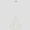 CEILING LIGHT FIXTURE HANGING TRIANGLE LED 30W 410x410x140 4000K NICKEL 144-15017