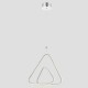 CEILING LIGHT FIXTURE HANGING TRIANGLE LED 30W 410x410x140 4000K NICKEL 144-15017
