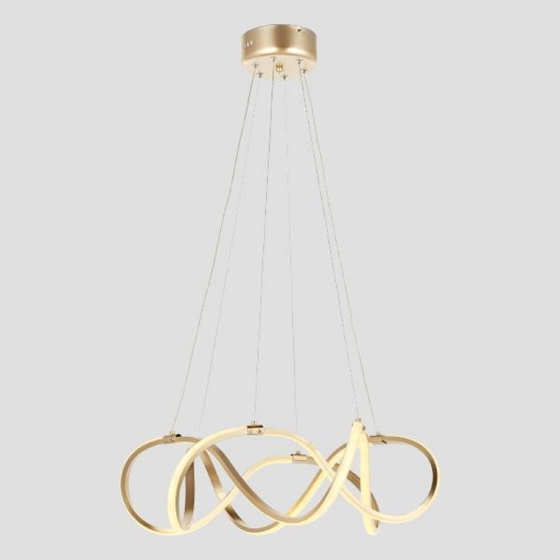 LIGHT FIXTURES HANGING OVAL LED CCT 54W450x450x200 3000-4000-6000K GOLD MATT 144-15033