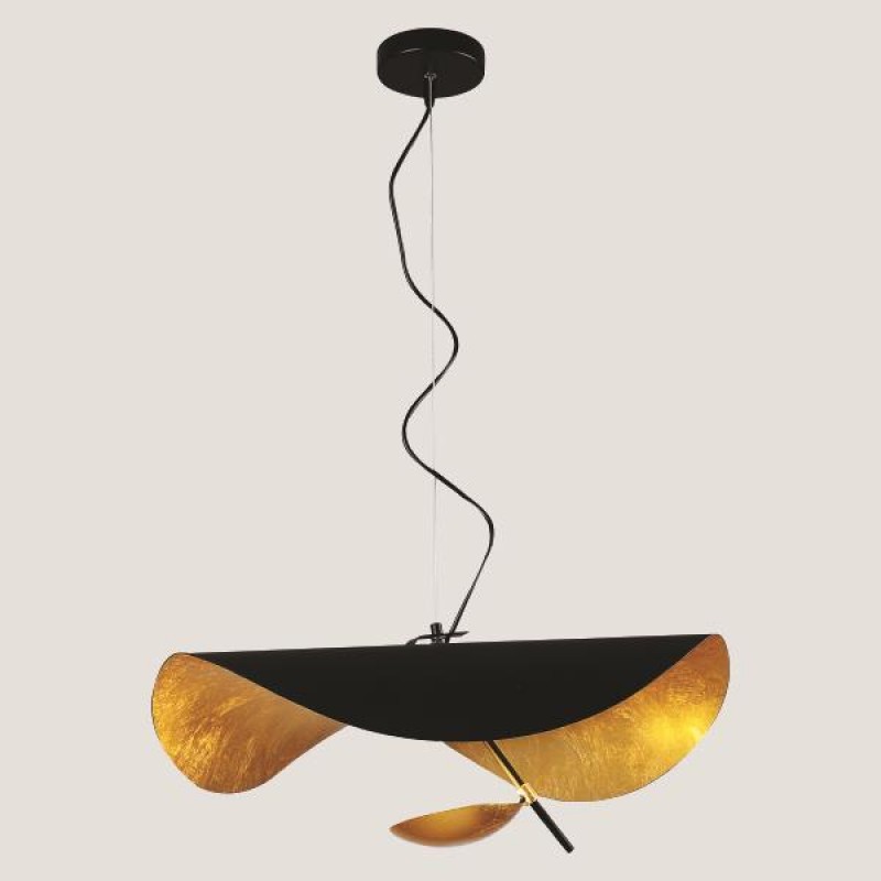 LIGHT FIXTURES HANGING LED 12W Φ60x130 GOLD/BLACK 144-16016