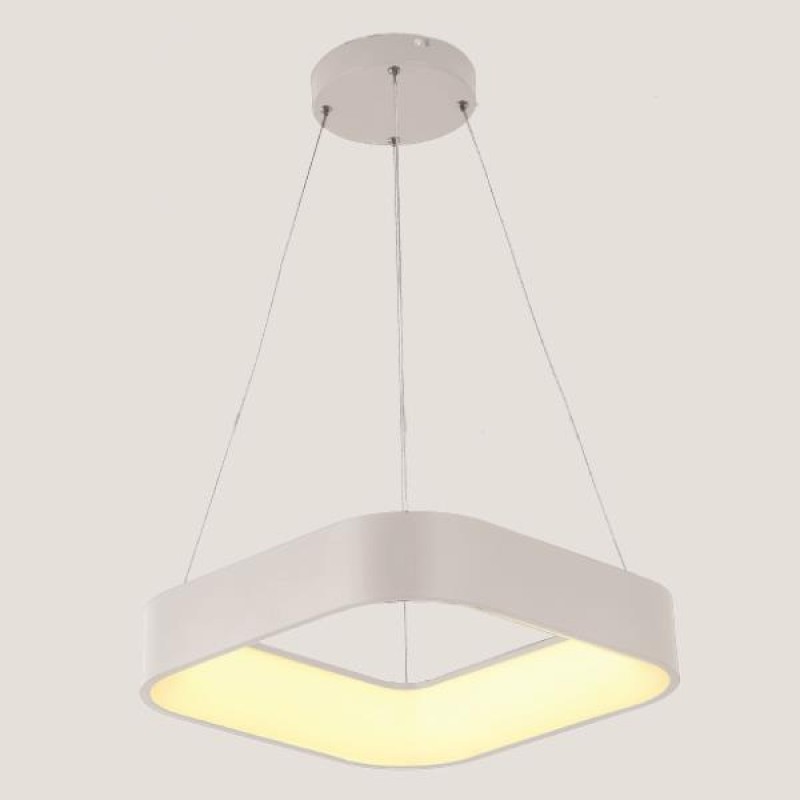 LIGHT FIXTURES HANGING SQUARE LED 30W 3000Κ 45x45x15 WHITE 144-17016