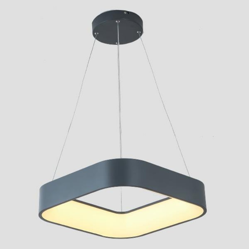LIGHT FIXTURES HANGING SQUARE LED 30W 3000Κ 45x45x15 GREY 144-17018