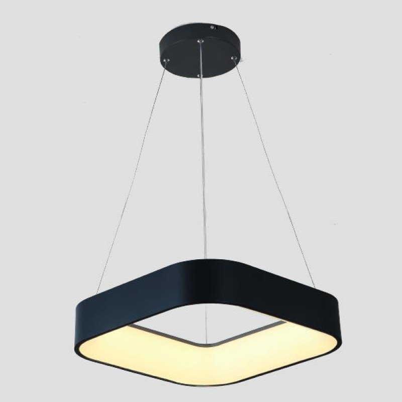 LIGHT FIXTURES HANGING SQUARE LED 40W 3000Κ 60x60x15 BLACK 144-17020