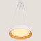 LIGHT FIXTURES HANGING ROUND LED 30W 3000Κ Φ45x11 WHITE/WOOD OAK 144-17022