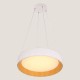 LIGHT FIXTURES HANGING ROUND LED 30W 3000Κ Φ45x11 WHITE/WOOD OAK 144-17022