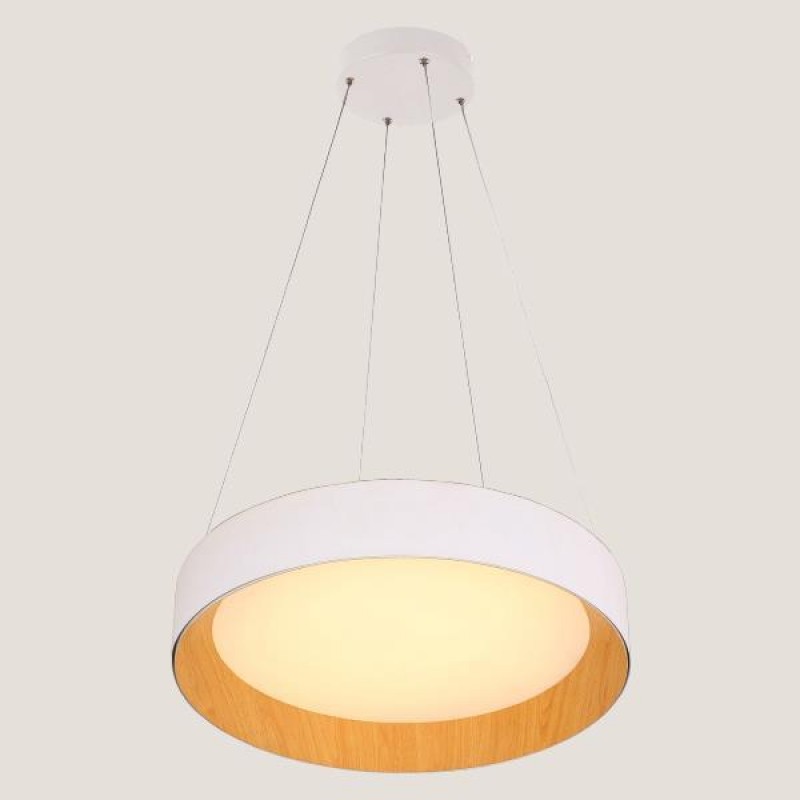 ПЕНДЕЛ КРЪГЪЛ LED 50W 3000K Ø60 БЯЛ/ДЪБ