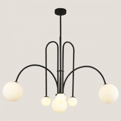 LIGHT FIXTURES HANGING 6xG9W 100x85 BLACK 144-20006 LIGHT FIXTURES HANGING 6xG9W 100x85 BLACK 144-20006