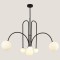 LIGHT FIXTURES HANGING 6xG9W 100x85 BLACK 144-20006