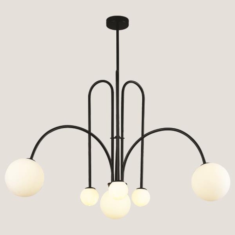 LIGHT FIXTURES HANGING 6xG9W 100x85 BLACK 144-20006 LIGHT FIXTURES HANGING 6xG9W 100x85 BLACK 144-20006