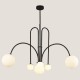 LIGHT FIXTURES HANGING 6xG9W 100x85 BLACK 144-20006 LIGHT FIXTURES HANGING 6xG9W 100x85 BLACK 144-20006