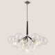 LIGHT FIXTURES HANGING 6xE27 Φ70x60 BLACK 144-20011