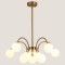 LIGHT FIXTURES HANGING 10xG4 60x28 GOLD/WHITE 144-20014