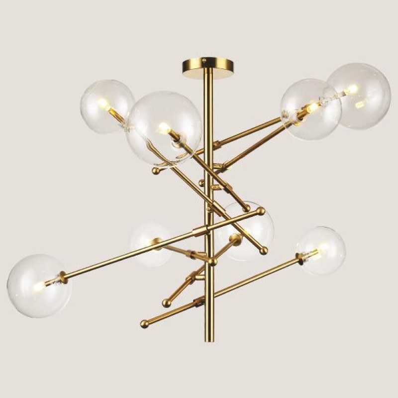 LIGHT FIXTURES HANGING 8xG4 125x75 GOLD 144-20016 LIGHT FIXTURES HANGING 8xG4 125x75 GOLD 144-20016