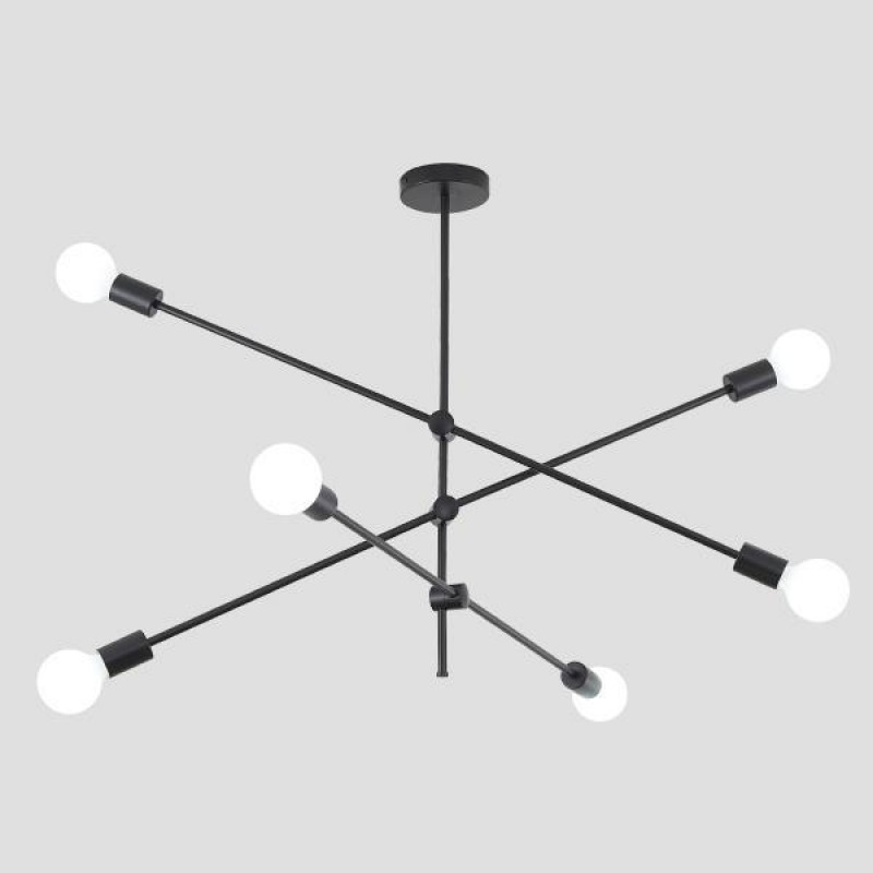 Ceiling Light Fixtures 6xΕ27 100x65 BLACK 144-23004 Ceiling Light Fixtures 6xΕ27 100x65 BLACK 144-23004