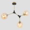 Ceiling Lighting Fixture Hanging 3xΕ27 550X550X20 BRONZE/HONEY 144-23010