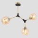 Ceiling Lighting Fixture Hanging 3xΕ27 550X550X20 BRONZE/HONEY 144-23010 Ceiling Lighting Fixture Hanging 3xΕ27 550X550X20 BRONZE/HONEY 144-23010