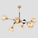 Ceiling Lighting Fixture Hanging 6xΕ27 650x560x360 BRONZE/HONEY 144-23012 Ceiling Lighting Fixture Hanging 6xΕ27 650x560x360 BRONZE/HONEY 144-23012