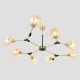 Ceiling Lighting Fixture Hanging 8xΕ27 104x800x160 BRONZE/HONEY 144-23013 Ceiling Lighting Fixture Hanging 8xΕ27 104x800x160 BRONZE/HONEY 144-23013