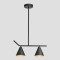 Ceiling Light Fixtures 2xΕ27 40x13x67 BLACK MATT/GOLD 144-24000