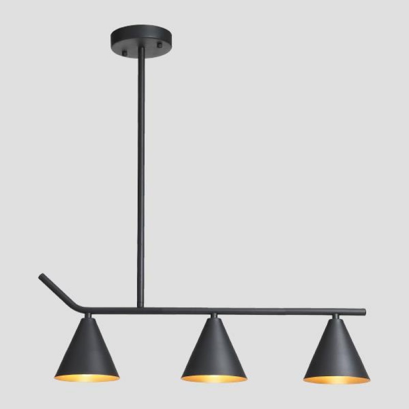 Ceiling Light Fixtures 3xΕ27 50x13x67 BLACK MATT/GOLD 144-24001 Ceiling Light Fixtures 3xΕ27 50x13x67 BLACK MATT/GOLD 144-24001