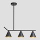 Ceiling Light Fixtures 3xΕ27 50x13x67 BLACK MATT/GOLD 144-24001 Ceiling Light Fixtures 3xΕ27 50x13x67 BLACK MATT/GOLD 144-24001