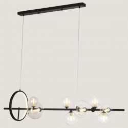 LIGHT FIXTURES HANGING LINEAR 10xG9W 120x30 BLACK 144-26001 LIGHT FIXTURES HANGING LINEAR 10xG9W 120x30 BLACK 144-26001