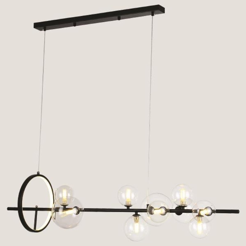 LIGHT FIXTURES HANGING LINEAR 10xG9W 120x30 BLACK 144-26001
