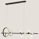 LIGHT FIXTURES HANGING LINEAR 10xG9W 120x30 BLACK 144-26001