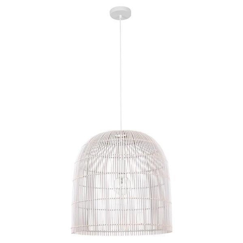 ПЕНДЕЛ RATTAN БЯЛ E27 60W D50X200 ПЕНДЕЛ RATTAN БЯЛ E27 60W D50X200