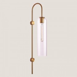WALL MOUNTED E27 10x70 TRANSPARENT/GOLD 144-56002 WALL MOUNTED E27 10x70 TRANSPARENT/GOLD 144-56002